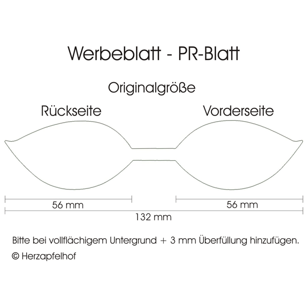 Herzapfelhof Werbeblatt / PR-Blatt (Muster geschützt)