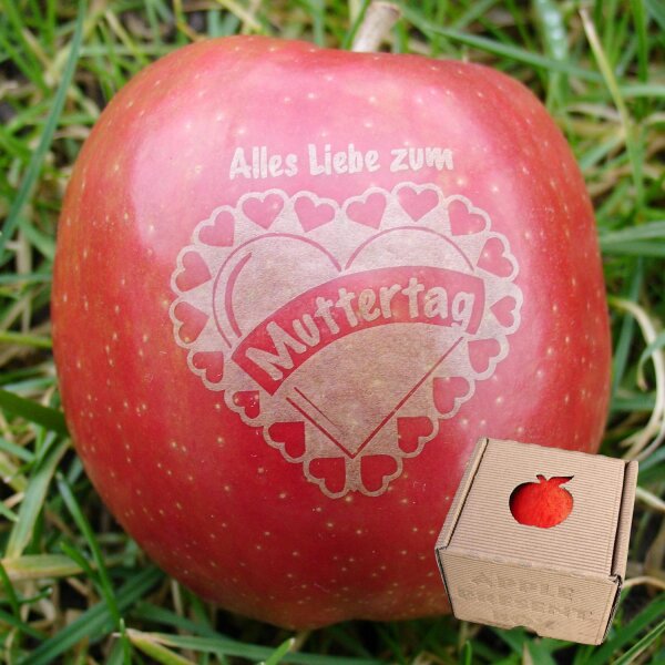 Liebesapfel rot / Muttertag / APPLE PRESENT BOX