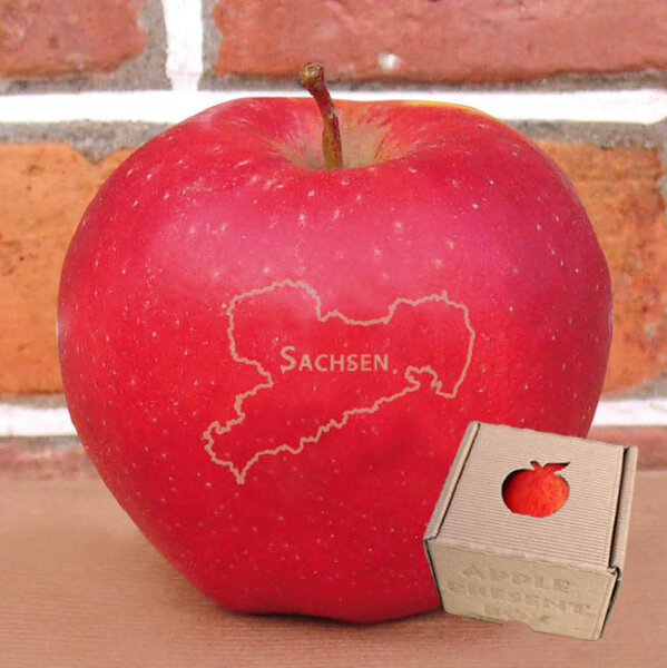 Sachsen - Apfel mit Branding