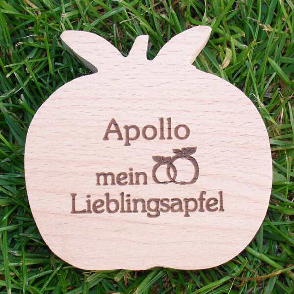 Apollo mein Lieblingsapfel, dekorativer Holzapfel