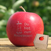 Apfel mit Branding Du bist zum Anbeissen|truncate:60