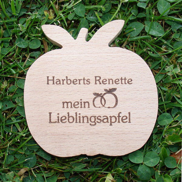 Harberts Renette mein Lieblingsapfel, dekorativer Holzapfel