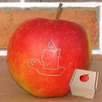 Apfel mit Branding Kerze