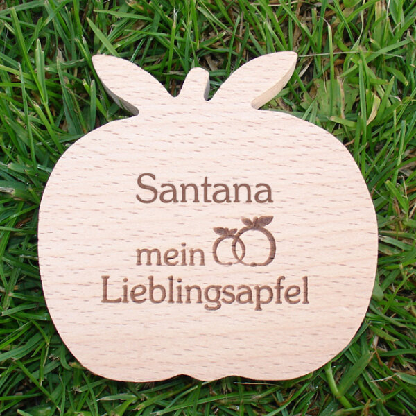 Santana mein Lieblingsapfel, dekorativer Holzapfel