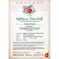 Apfelbaum-Patenschaft BIO / Red Topaz / 2024 / Premium 20kg / Gutschein 50€ Hofladen-Hofcafe