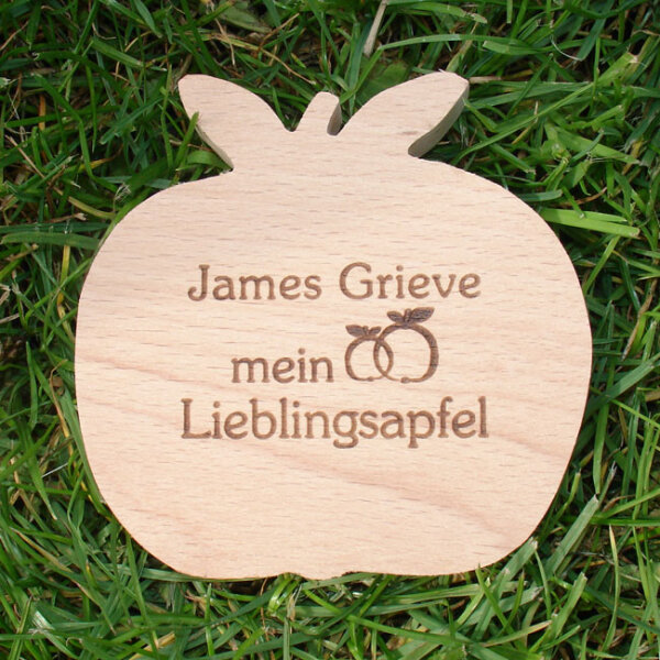 James Grieve mein Lieblingsapfel, dekorativer Holzapfel