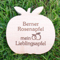 Berner Rosenapfel mein Lieblingsapfel, dekorativer Holzapfel