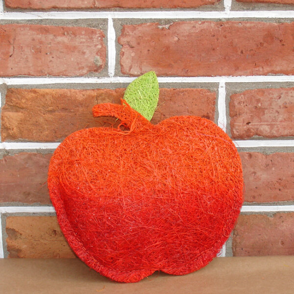 Sisal-Apfel 3D klein rot