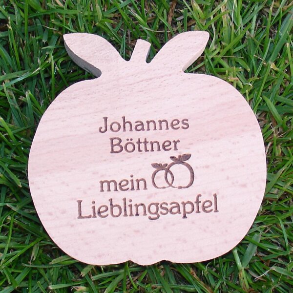 Johannes Böttner mein Lieblingsapfel, dekorativer Holzapfel