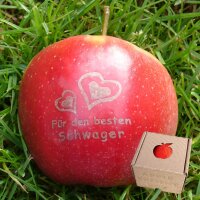Apfel mit Branding Für den besten Schwager