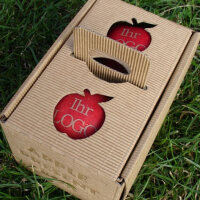 2 rote LOGO-Äpfel in 2er Apple Present Box|truncate:60