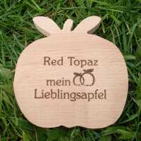 Red Topaz mein Lieblingsapfel, dekorativer Holzapfel