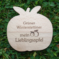 Grüner Winterstettiner mein Lieblingsapfel, dekor. Holzapfel|truncate:60