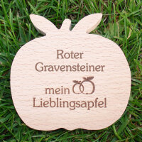 Roter Gravensteiner mein Lieblingsapfel, dekor. Holzapfel|truncate:60