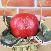 12 Osteräpfel im Schilfkorb -Aktionspaket-