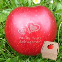 Apfel mit Branding Für die beste Schwester|truncate:60