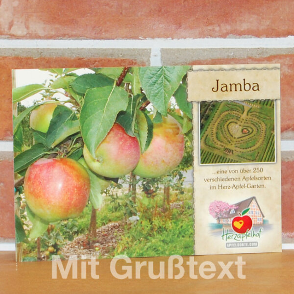 Grußkarte Jamba Apfel