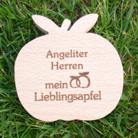 Angeliter Herren mein Lieblingsapfel, dekorativer Holzapfel|truncate:60