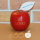 LOGO-Apfel / rot / sehr groß / Blatt indiv. Druck farbig