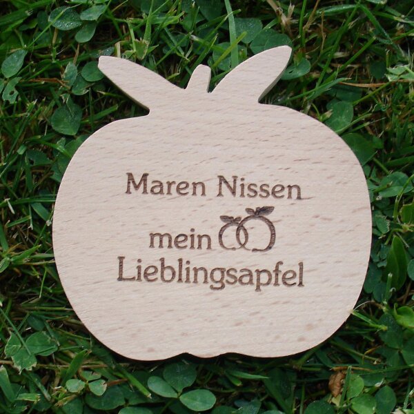 Maren Nissen mein Lieblingsapfel, dekorativer Holzapfel