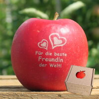Apfel mit Branding Für die beste Freundin der Welt