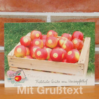 Smilie-Äpfel - Grußkarte vom Herzapfelhof