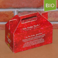 Box mit 2 roten Bio-Äpfeln / Ich liebe Dich Box /...