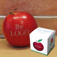 LOGO-Apfel rot in Box / Herzapfelhof-Box bio