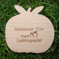 Holsteiner Cox mein Lieblingsapfel, dekorativer Holzapfel|truncate:60