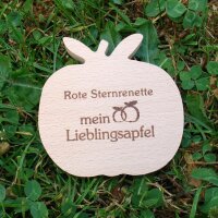 Rote Sternrenette mein Lieblingsapfel, dekorativer Holzapfel|truncate:60