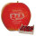 Liebesapfel rot / 2 Ringe + 3 Textzeilen / 12 Äpfel Holzkiste / Kiste ohne Branding