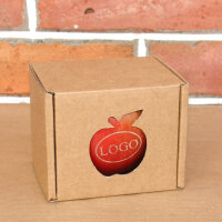 Roter Logo-Apfel Laser in kleiner brauner Apfelbox neutral,|truncate:60