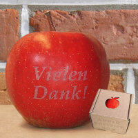 Apfel mit Branding Vielen Dank|truncate:60