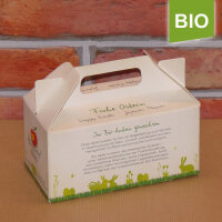 Box mit 2 roten Bio-Äpfeln / Osterbox / Herzäpfel