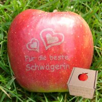 Apfel mit Branding Für die beste Schwägerin|truncate:60