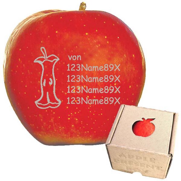 Apfel Kerngehäuse von mit 4 Freizeilen mit 10 Zeichen