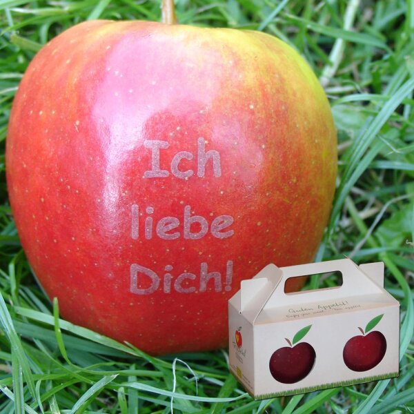 Liebesapfel rot / Ich liebe Dich! / Herzapfelhofbox