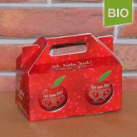 Valentinstag-Bio-Äpfel in Valentinstagsbox