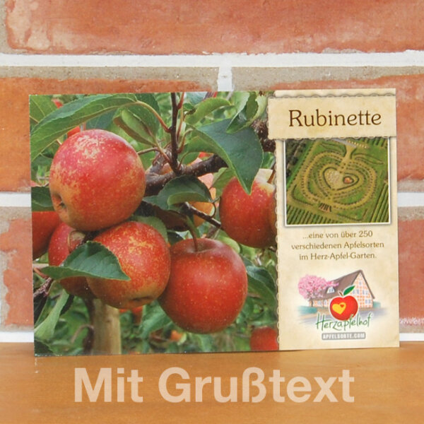 Grußkarte Rubinette Apfel