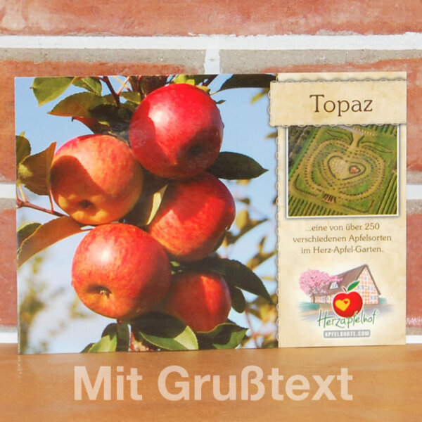 Grußkarte Topaz Apfel