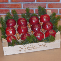 12 Äpfel "Frohe Weihnacht" weihnachtlich verpackt|truncate:60