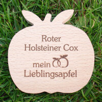 Roter Holsteiner Cox mein Lieblingsapfel, dekor. Holzapfel