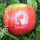 6 rote LOGO-Äpfel in rustikaler Obstkiste