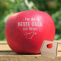 Apfel mit Branding Für die beste Oma der Welt|truncate:60