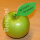 grüner Apfel mit grünem Werbeblatt (HKS64)
