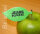 grüner Apfel mit grünem Werbeblatt (HKS64)