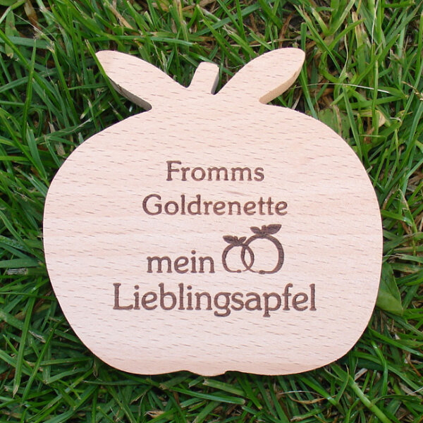 Fromms Goldrenette mein Lieblingsapfel, dekor. Holzapfel
