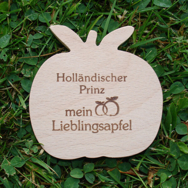 Holländischer Prinz mein Lieblingsapfel, dekor. Holzapfel
