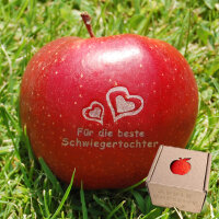 Apfel mit Branding Für die beste Schwiegertochter|truncate:60