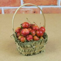 Rote Zieräpfel im Schilfkorb als Deko|truncate:60